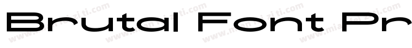 Brutal Font Pro Regular字体转换